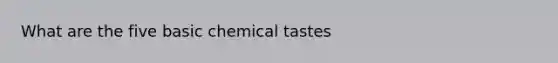 What are the five basic chemical tastes