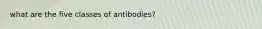 what are the five classes of antibodies?