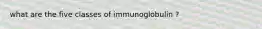 what are the five classes of immunoglobulin ?