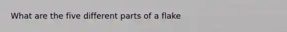 What are the five different parts of a flake