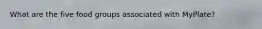 What are the five food groups associated with MyPlate?