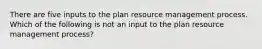 There are five inputs to the plan resource management process. Which of the following is not an input to the plan resource management process?