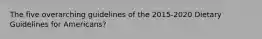 The five overarching guidelines of the 2015-2020 Dietary Guidelines for Americans?