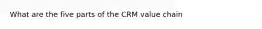 What are the five parts of the CRM value chain