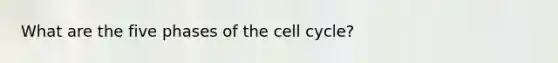 What are the five phases of the cell cycle?