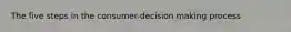 The five steps in the consumer-decision making process