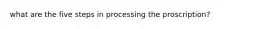 what are the five steps in processing the proscription?