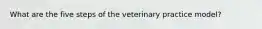 What are the five steps of the veterinary practice model?