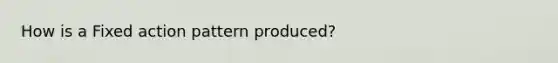 How is a Fixed action pattern produced?