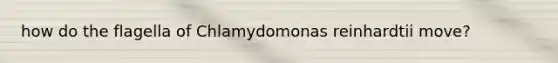 how do the flagella of Chlamydomonas reinhardtii move?