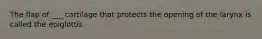 The flap of ___ cartilage that protects the opening of the larynx is called the epiglottis