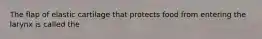 The flap of elastic cartilage that protects food from entering the larynx is called the