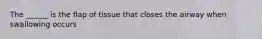 The ______ is the flap of tissue that closes the airway when swallowing occurs