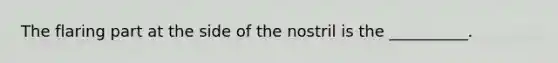 The flaring part at the side of the nostril is the​ __________.