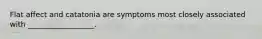 Flat affect and catatonia are symptoms most closely associated with __________________.