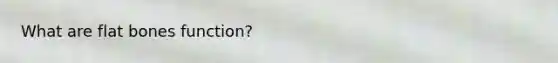 What are flat bones function?