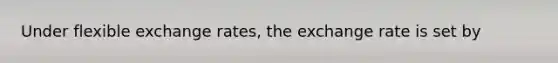 Under flexible exchange rates, the exchange rate is set by