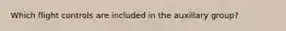 Which flight controls are included in the auxillary group?