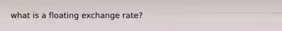 what is a floating exchange rate?