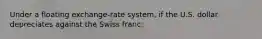 Under a floating exchange-rate system, if the U.S. dollar depreciates against the Swiss franc: