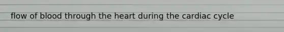 flow of blood through the heart during the cardiac cycle