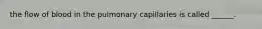 the flow of blood in the pulmonary capillaries is called ______.