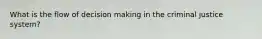 What is the flow of decision making in the criminal justice system?