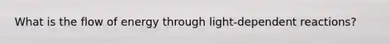 What is the flow of energy through light-dependent reactions?