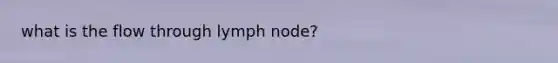 what is the flow through lymph node?