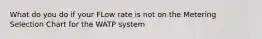 What do you do if your FLow rate is not on the Metering Selection Chart for the WATP system