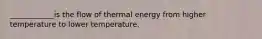 ____________is the flow of thermal energy from higher temperature to lower temperature.