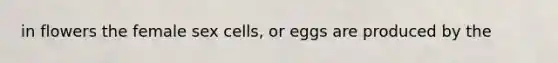 in flowers the female sex cells, or eggs are produced by the