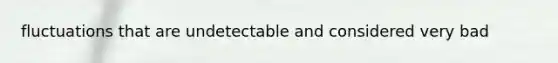 fluctuations that are undetectable and considered very bad