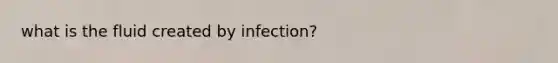 what is the fluid created by infection?