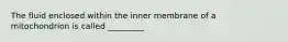 The fluid enclosed within the inner membrane of a mitochondrion is called _________