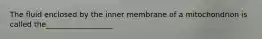 The fluid enclosed by the inner membrane of a mitochondrion is called the__________________