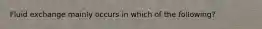 Fluid exchange mainly occurs in which of the following?