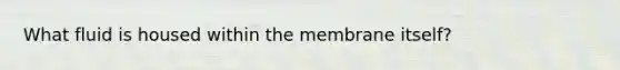 What fluid is housed within the membrane itself?