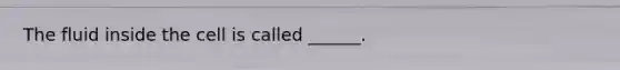 The fluid inside the cell is called ______.