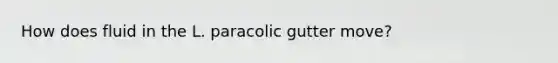 How does fluid in the L. paracolic gutter move?