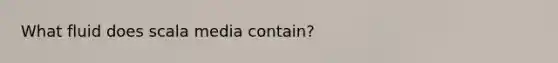 What fluid does scala media contain?