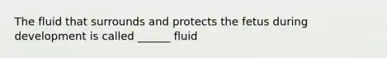 The fluid that surrounds and protects the fetus during development is called ______ fluid