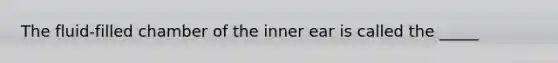 The fluid-filled chamber of the inner ear is called the _____