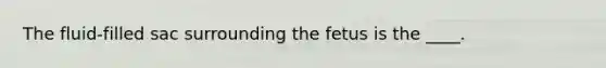 The fluid-filled sac surrounding the fetus is the ____.