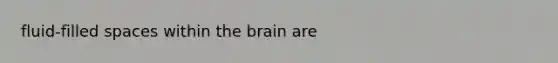 fluid-filled spaces within <a href='https://www.questionai.com/knowledge/kLMtJeqKp6-the-brain' class='anchor-knowledge'>the brain</a> are