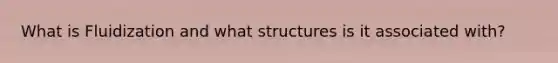 What is Fluidization and what structures is it associated with?