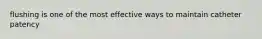 flushing is one of the most effective ways to maintain catheter patency