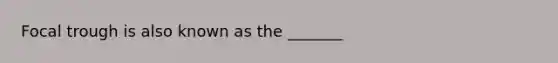 Focal trough is also known as the _______