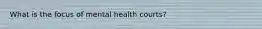 What is the focus of mental health courts?