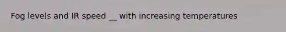 Fog levels and IR speed __ with increasing temperatures